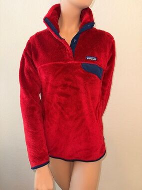 Patagonia Synchilla Retool Snap-T Fleece Pullover Women’s M Red Polartec Jacket
